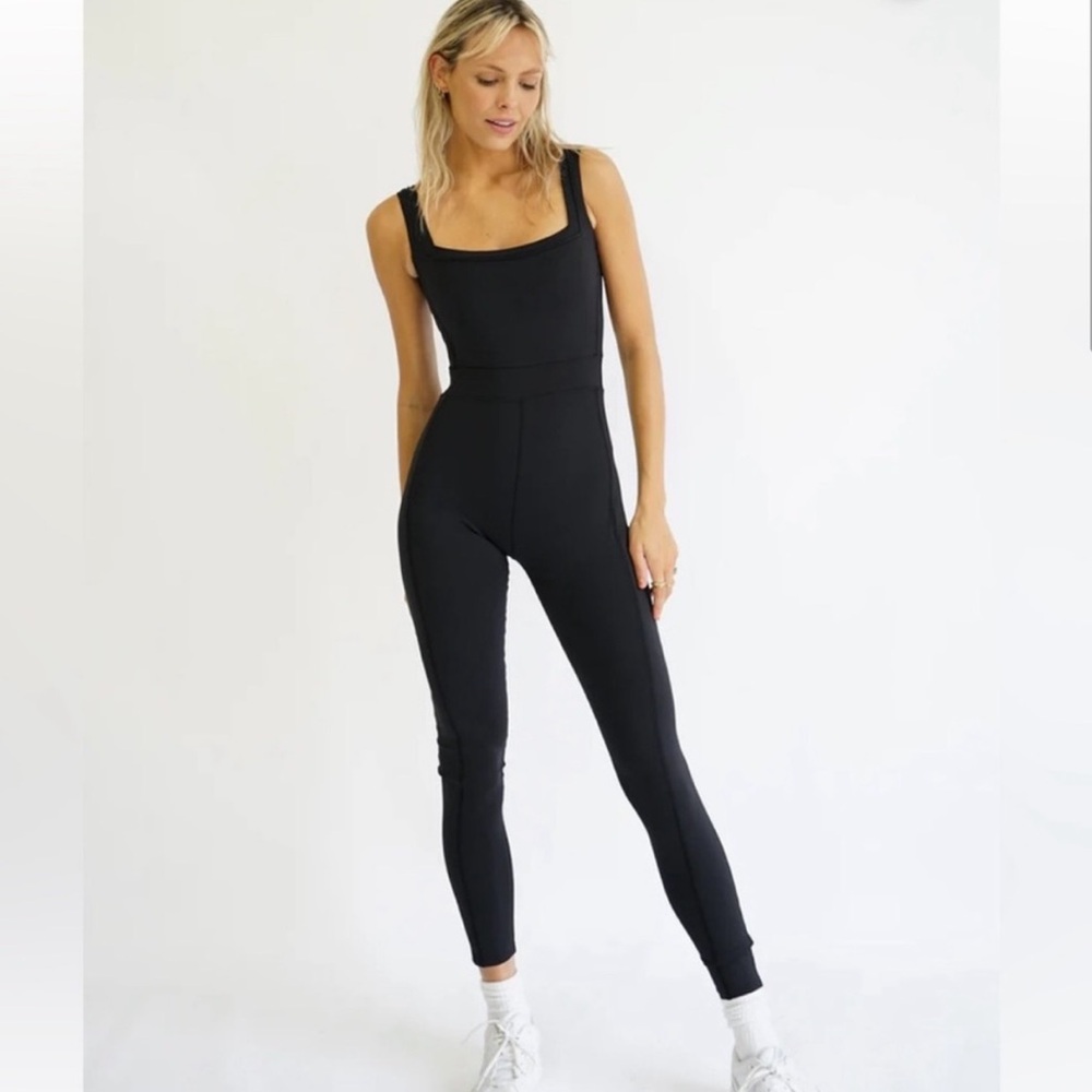 Yellow the label jumpsuit in black